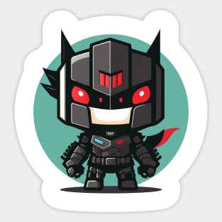 Colourful Japanese ninja warrior mech robot modern kawaii style illustration Sticker